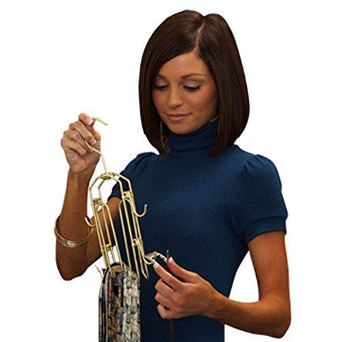 Discover bt hanger tie rack tie holder tie hanger belt hook hangers in a closet organizer with non wood racks hold ties bow tie for men and mens belts and hanging accessories by rotating swiveling hooks