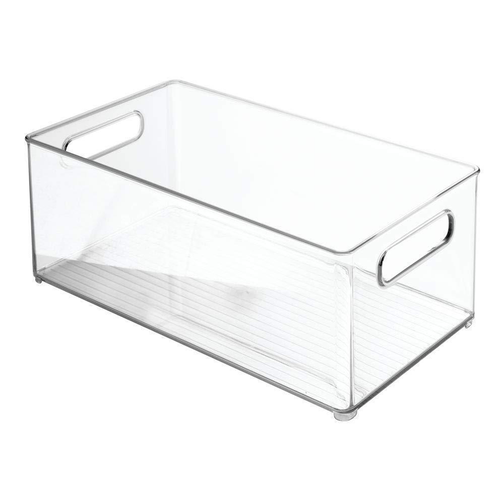 Top mdesign largeplastic storage organizer bin holds crafting sewing art supplies for home classroom studio cabinet or closet great for kids craft rooms 14 5 long 4 pack clear