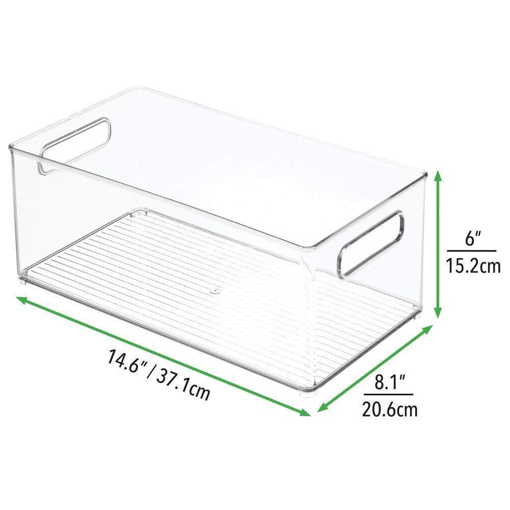 Top rated mdesign largeplastic storage organizer bin holds crafting sewing art supplies for home classroom studio cabinet or closet great for kids craft rooms 14 5 long 4 pack clear