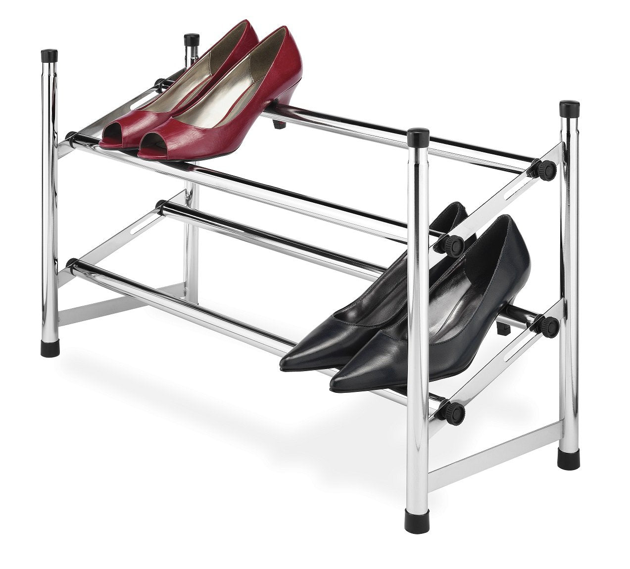 Expandable Chrome Shoe Rack