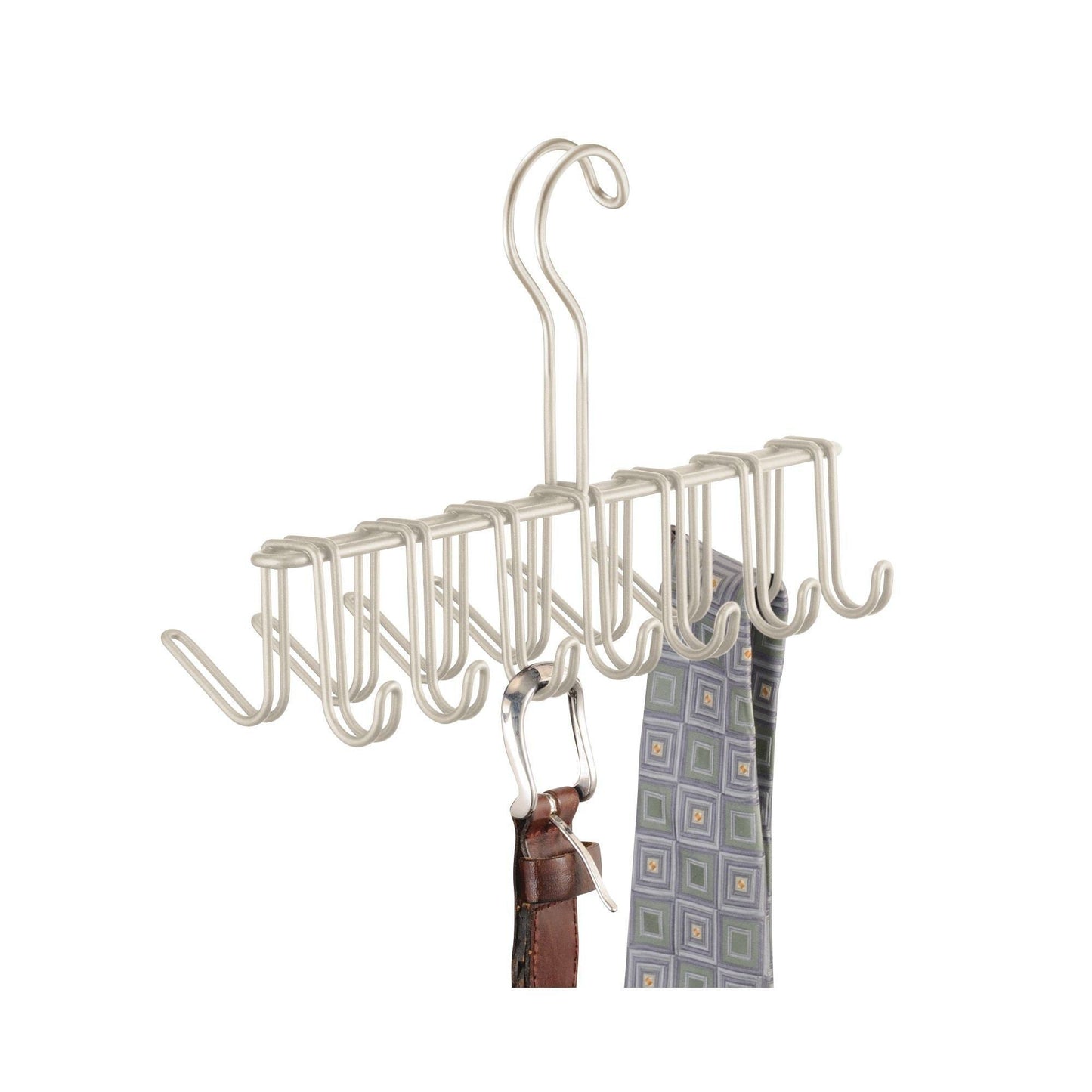 Shop here mdesign over the rod closet rack hanger for ties belts scarves pack of 2 satin