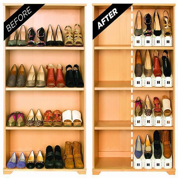 A Space Saving Solution-Double Deck Shoe Rack