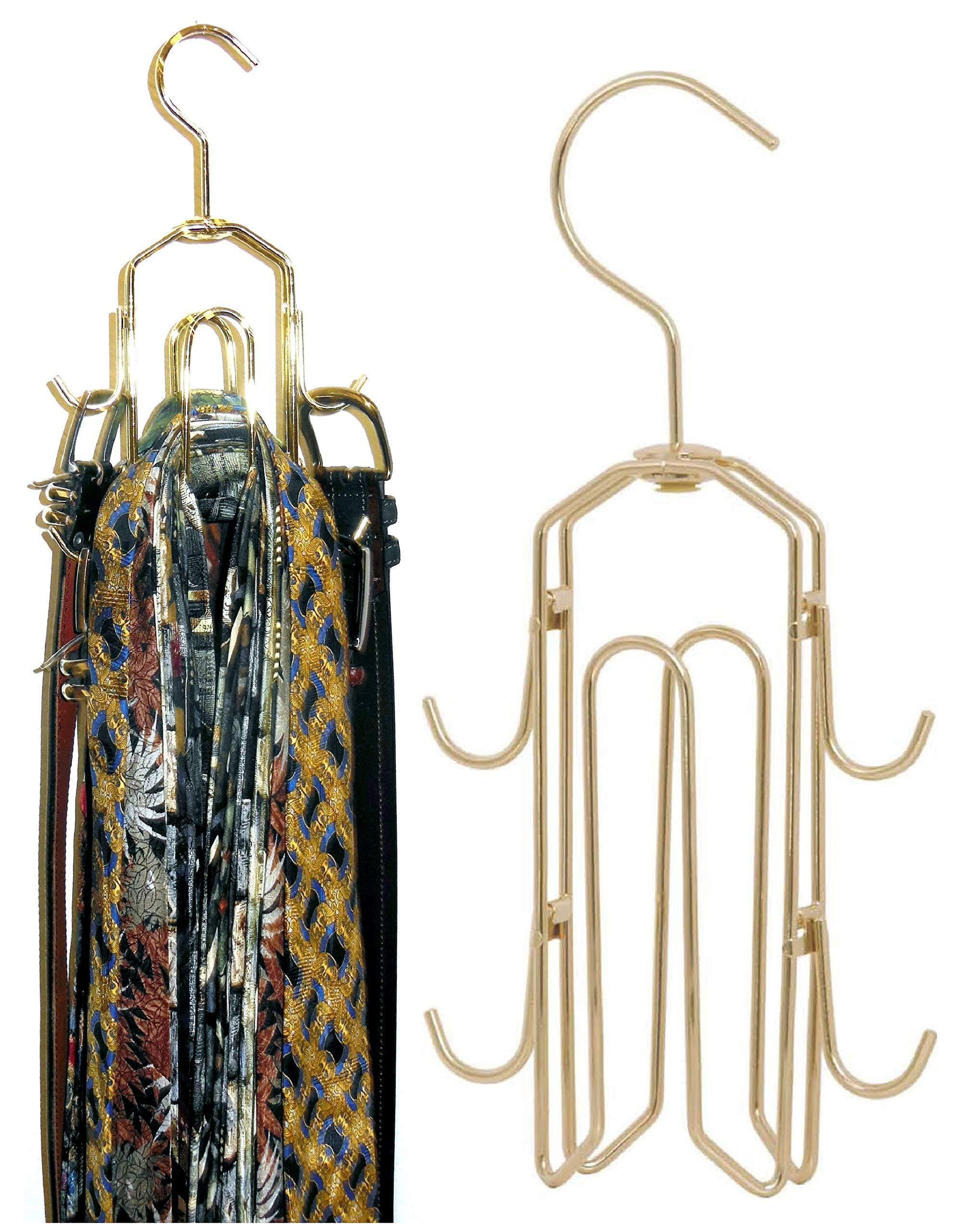 Budget friendly bt hanger tie rack tie holder tie hanger belt hook hangers in a closet organizer with non wood racks hold ties bow tie for men and mens belts and hanging accessories by rotating swiveling hooks