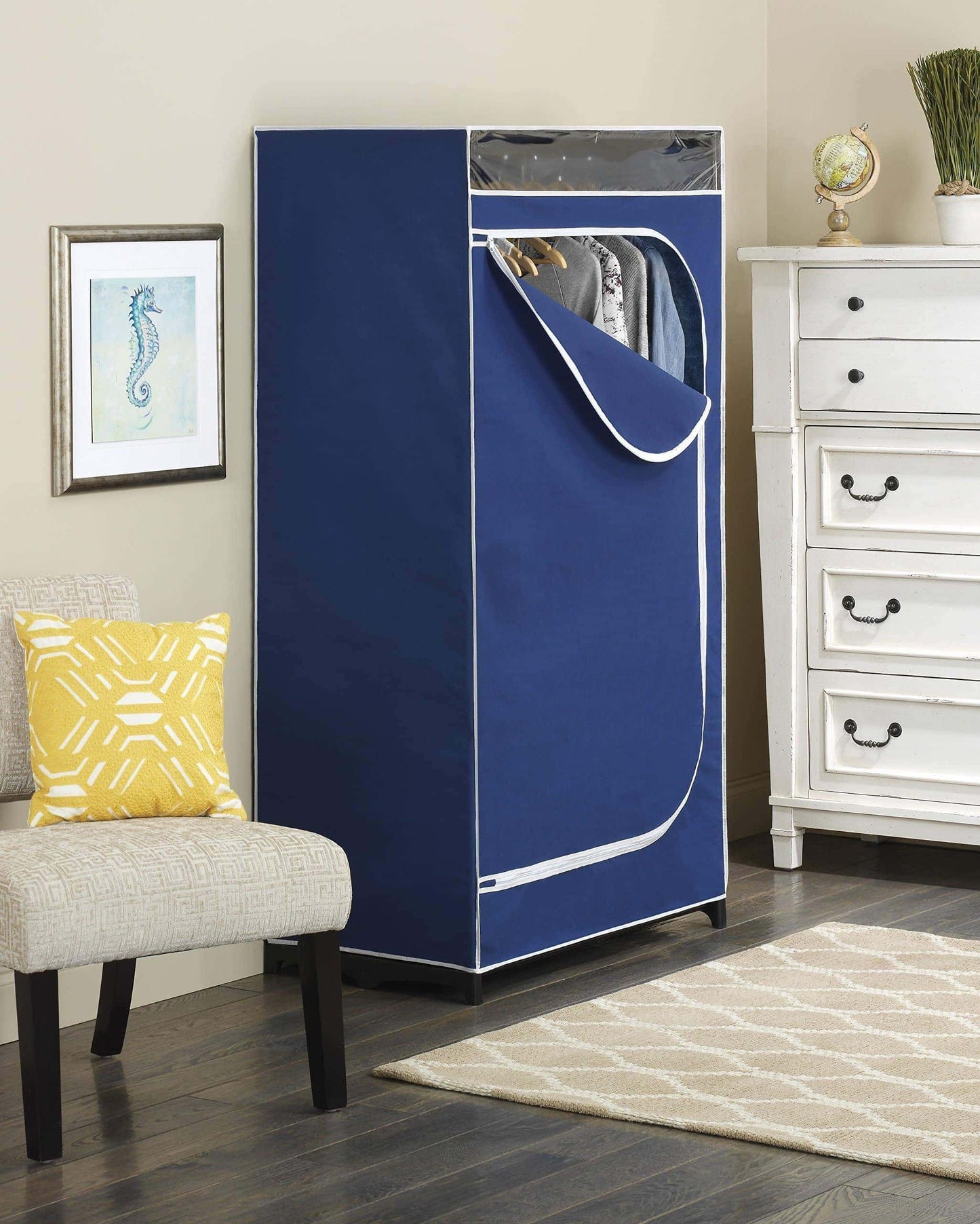 Shop whitmor clothes closet freestanding garment organizer with sturdy fabric cover