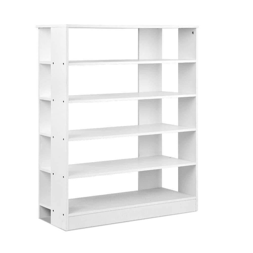 6-Tier Shoe Rack Cabinet White