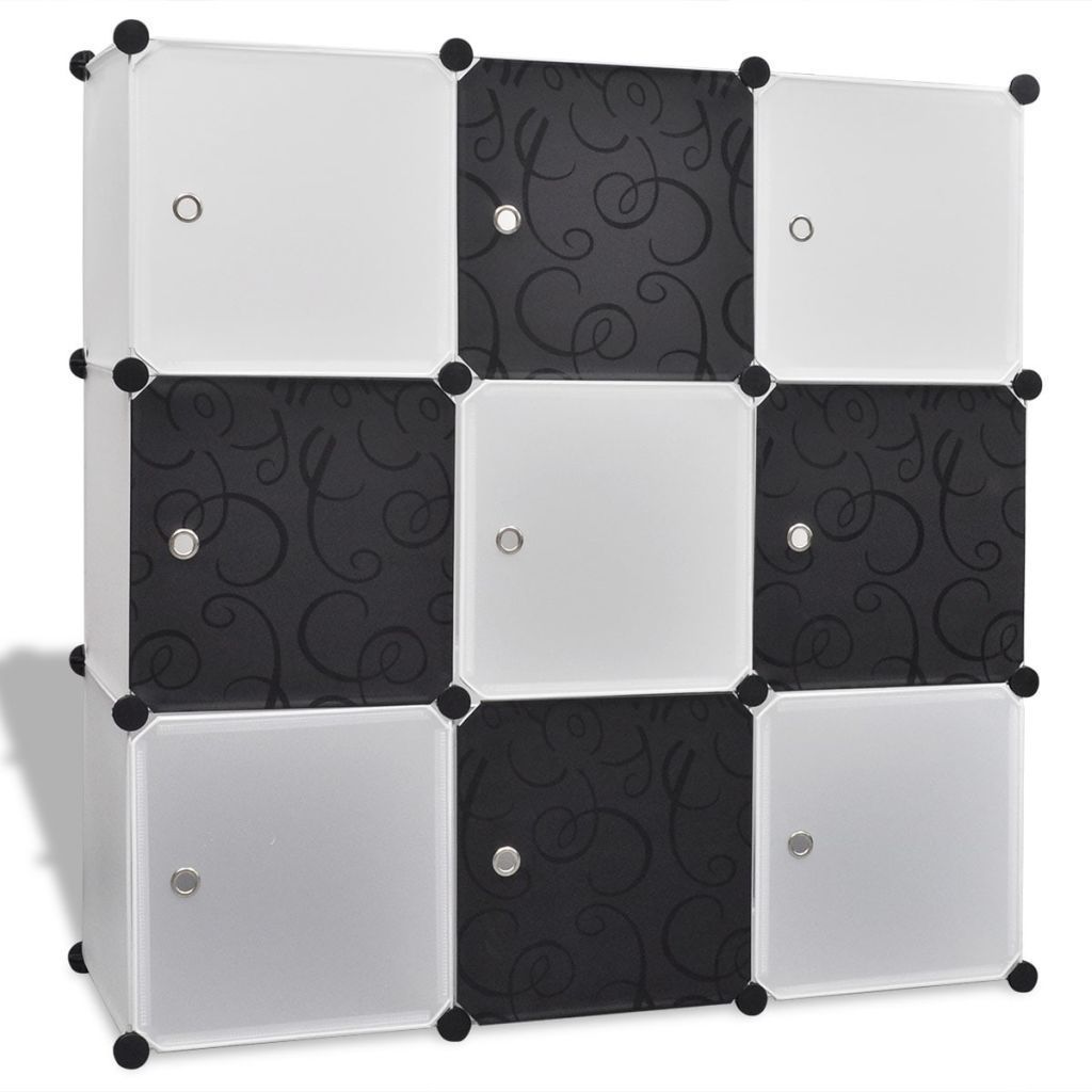 Storage Cube Organiser with 9 Compartments 110x37x110 cm