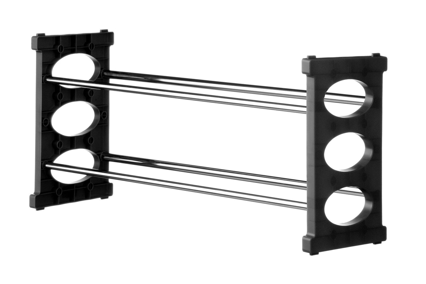 Premier 2 Tier Shoe Rack Black/Chrome-1900280