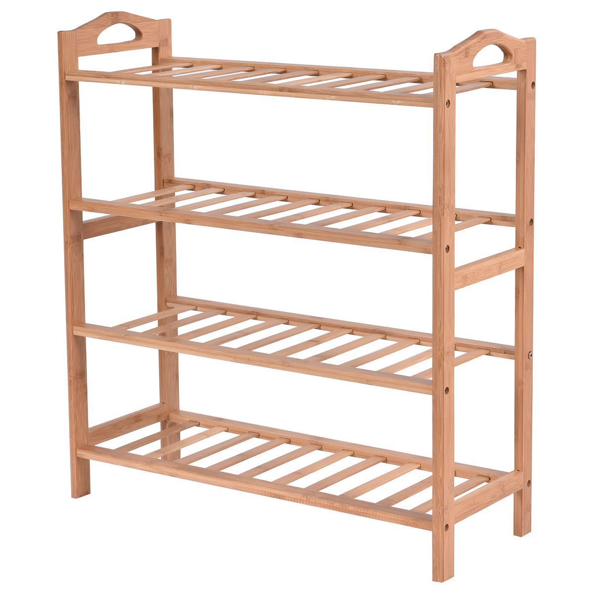 4 Tier Bamboo Shoe Rack Entryway Shoe Shelf Holder Modern Shoes Storage Organizer Home Furniture