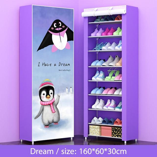 10-layer 9-grid Shoe cabinet Non-woven fabrics large Shoe rack organizer removable shoe storage for home furniture