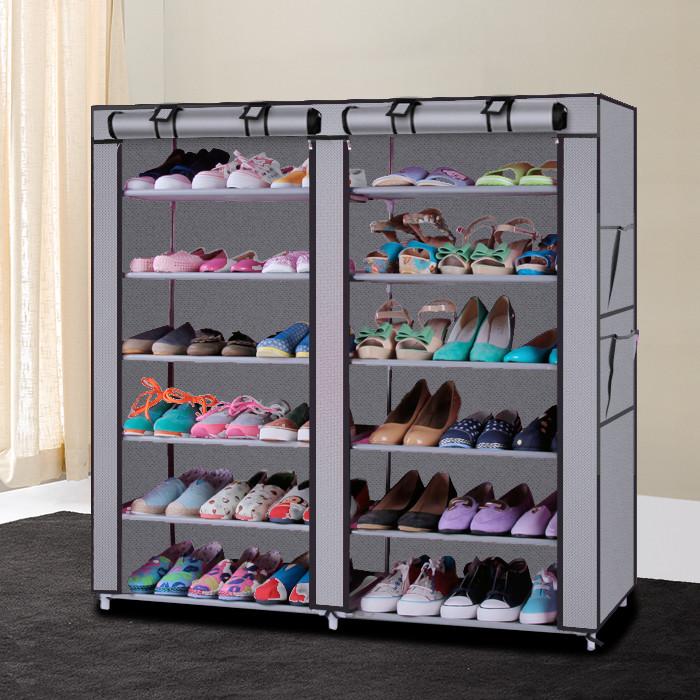 6 Layer 12 Shoe Boot Rack Storage Organizer Wardrobe Rack With Shelves Closet