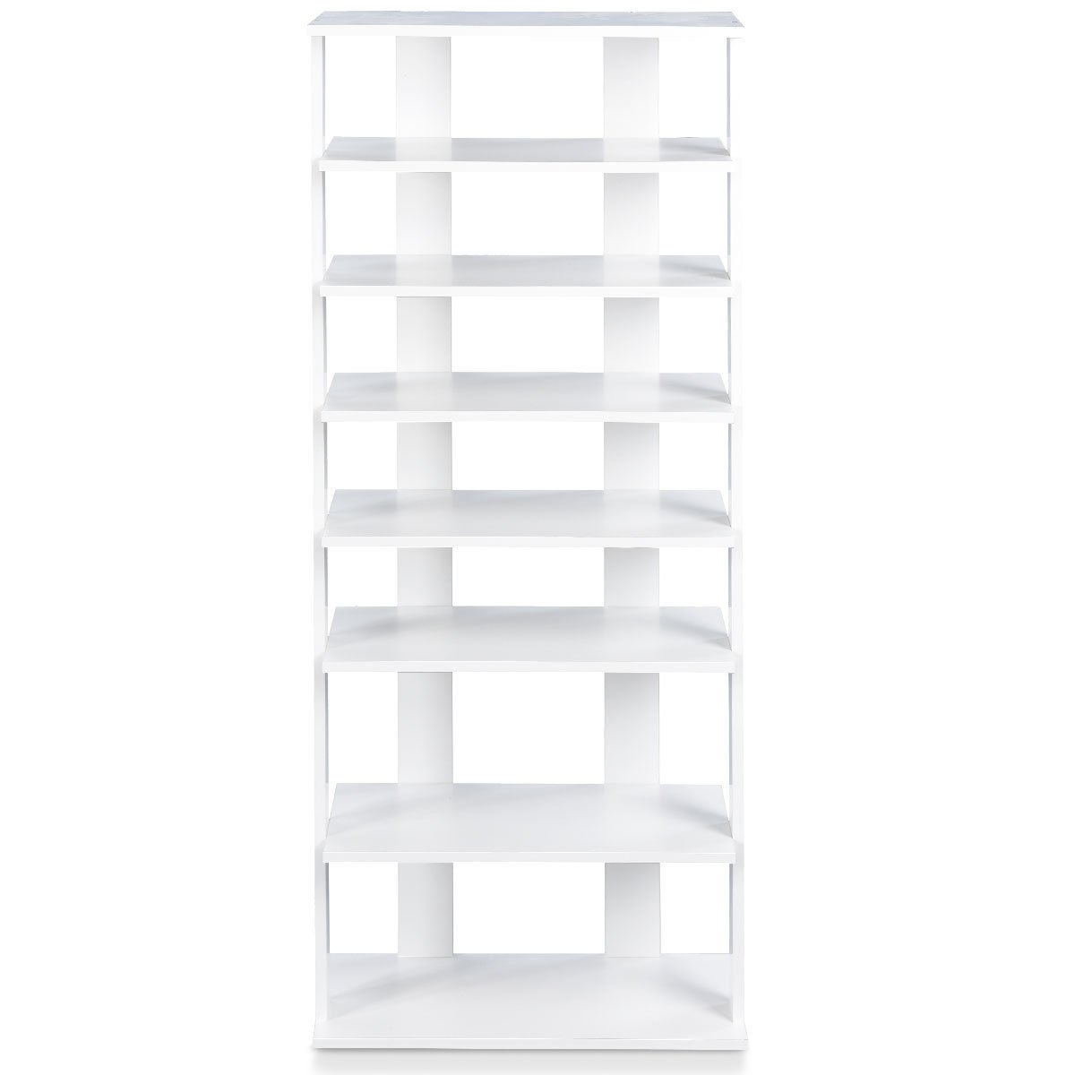 7 Tiers Big Shoe Rack Wooden Shoes Storage Stand