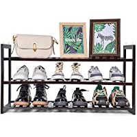 3-Tier Stackable Bamboo Shoe Organizer Rack (11.1"D x 32.5"W x 16.1"H) only $18.00