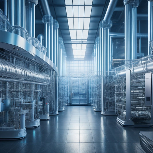 A futuristic factory interior with rows of sleek, silver resin 3D printers humming in unison, wispy tendrils of light emanating from their transparent build chambers, amidst a backdrop of gleaming metallic pipes and wires.