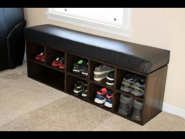 Learn how to make a bench to store your shoes in
