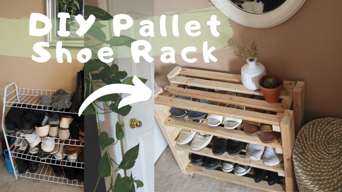 Easy DIY Pallet Shoe Rack/ Shelf | Entryway makeover by Figure It Out with Madison (1 year ago)