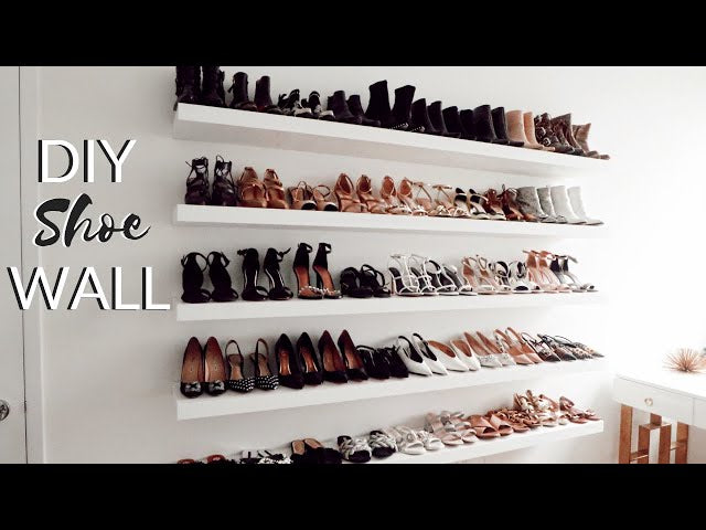 MY NEW DIY SHOE STORAGE (WALL) | IKEA Hack I FINALLY have my new shoe wall finished
