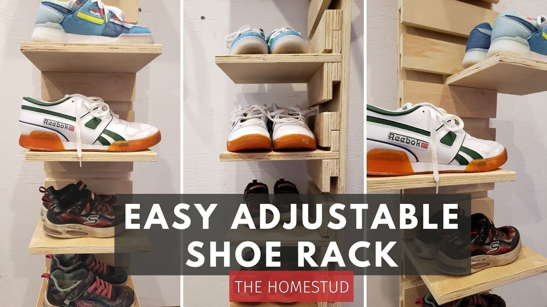 Build a DIY shoe rack [COMPLETELY ADJUSTABLE] by The Homestud (4 months ago)