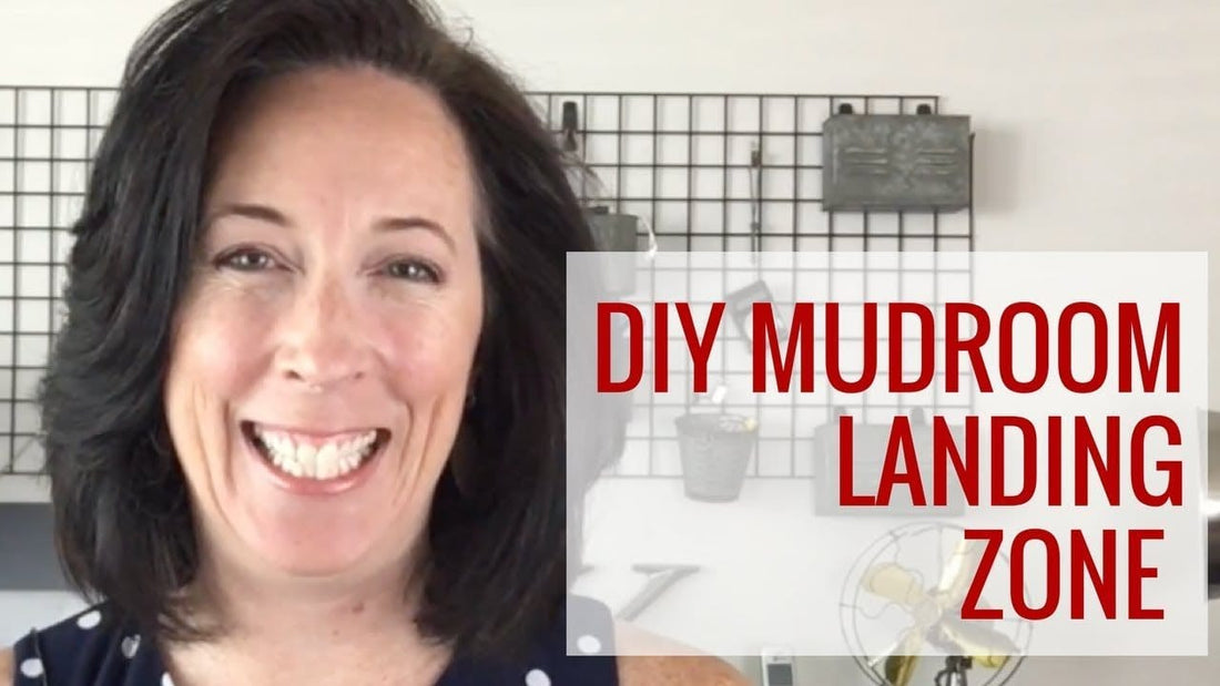 DIY Board and Batten Mudroom | Landing Zone Easy DIY project - turn your laundry room into a drop zone for purses, backpacks, laptop bags, keys, etc.