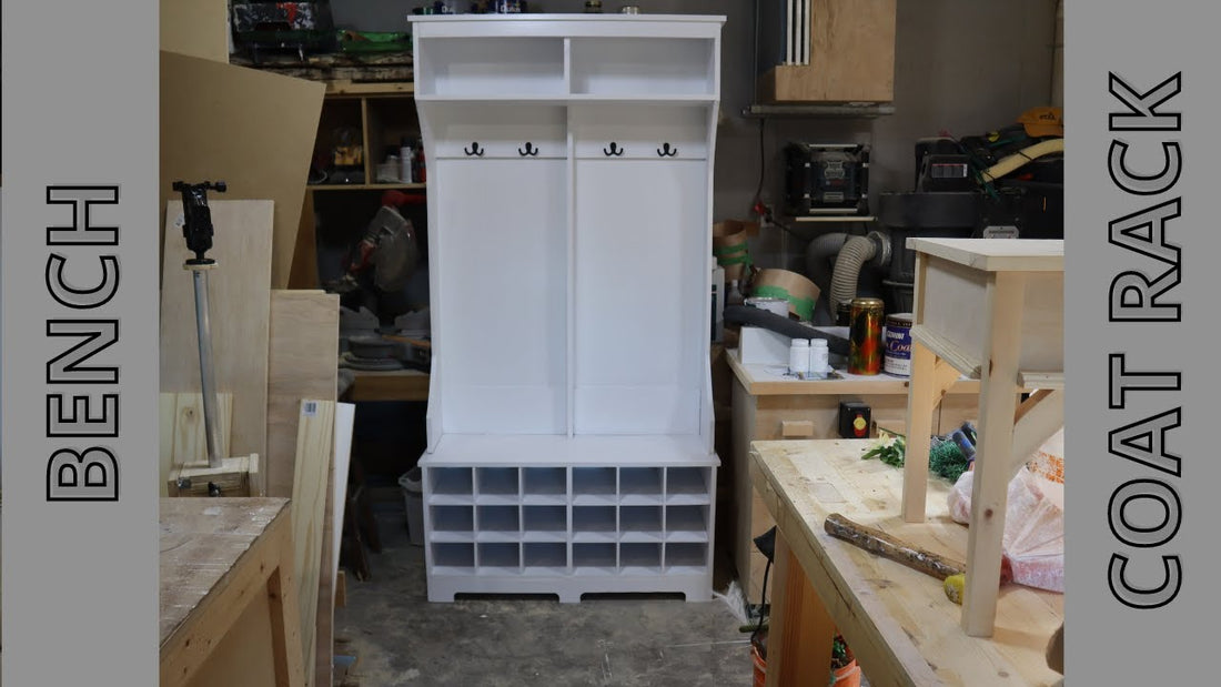 HOW TO BUILD A BENCH COAT RACK WITH SHOE RACK by lt's custom wood works (7 months ago)