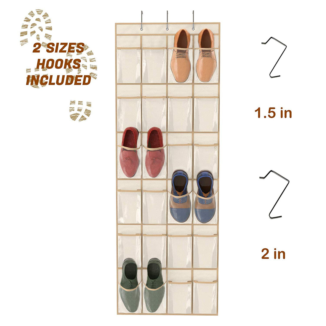 Simplized Over The Door Hanging Shoe Organizer-24-Pocket $6.33