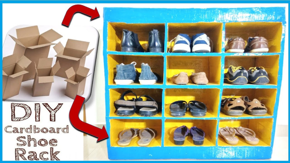 How To Make Shoes Rack From Recycled Cardboard.