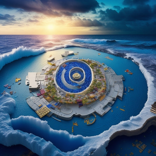 A stylized illustration of a cyclone vortex surrounded by scattered puzzle pieces, with a faint blueprint of a microchip in the background, and a solved jigsaw puzzle of a cyclone in the foreground.