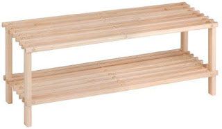Honey-Can-Do 2-Tier Unfinished Natural Wood Shoe Rack for ONLY $7.50 (Was $13.69)!!!