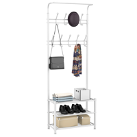 Easyfashion Metal Multipurpose Entryway Hall Tree with 3-Tier Shoe Rack only $39.99