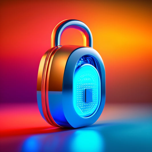 A stylized, modern key unlocking a sleek, silver padlock, surrounded by a halo of light, with a subtle, gradient background transitioning from deep blue to bright orange, symbolizing exclusive access and premium benefits.