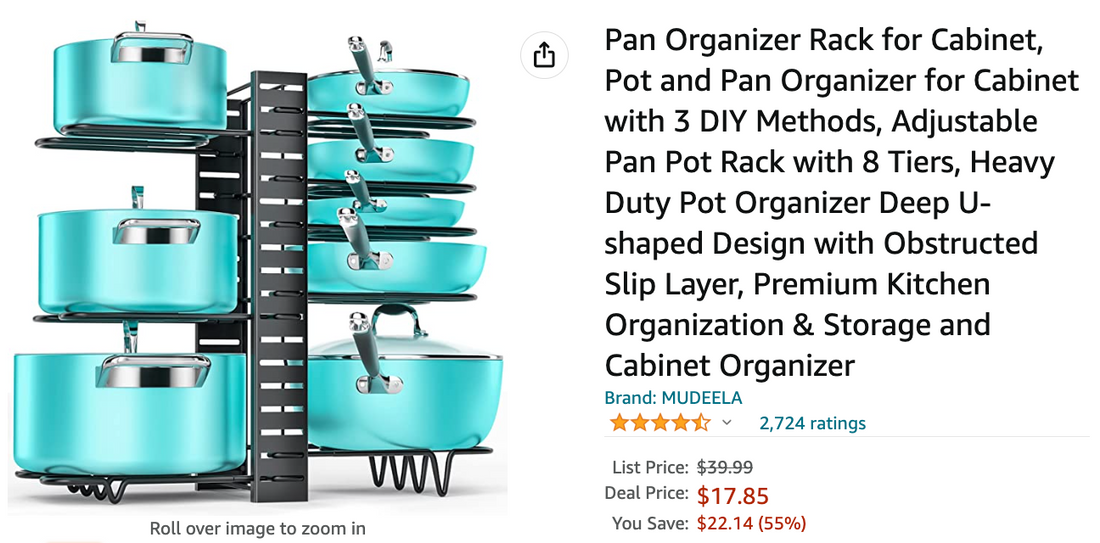 Amazon Canada Deals: Save 55% on Pan Organizer Rack + 39% on USB C Hub Multiport Adapter with Coupon + More Offers