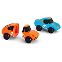 2-Pack Munchkin Mix and Match Cars Toddler Bath Toy (Blue/Orange) only $2.99