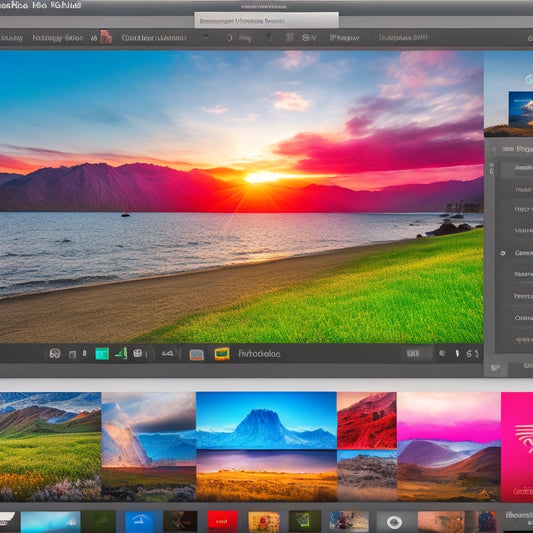 A screenshot of Adobe Creative Cloud's plugin panel, with a few popular plugins installed, surrounded by a blurred-out desktop background with a few creative apps open, like Photoshop and Illustrator.