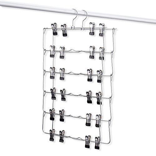 Products emstris skirt hangers pants hangers closet organizer stainless steel fold up space saving hangers