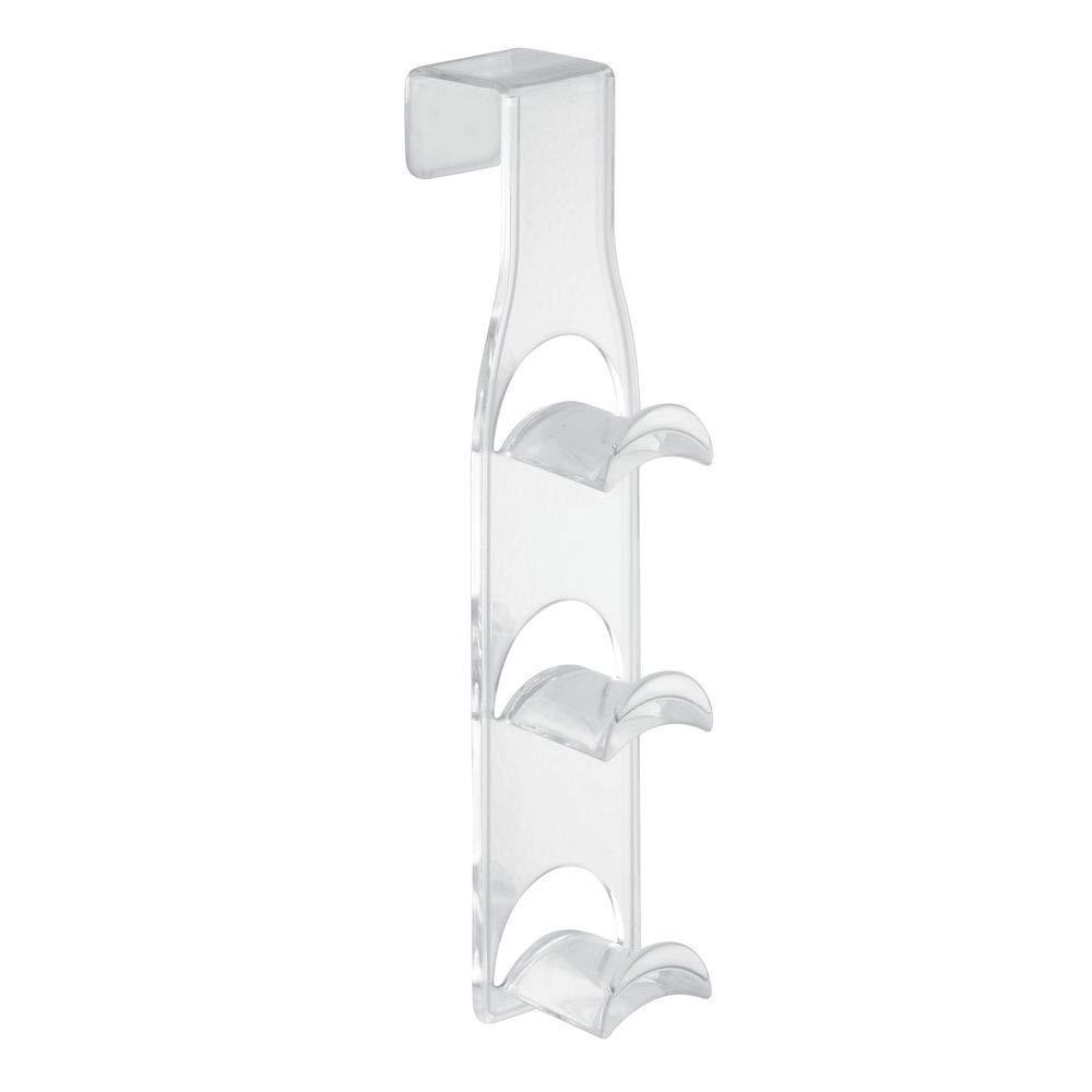 Get mdesign plastic 3 tier over the door closet organizer rack for handbags purses backpacks totes 3 hooks 2 pack clear