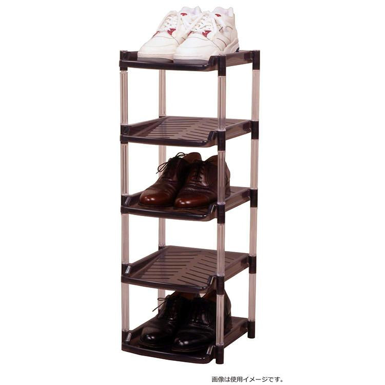 * Five Tier Shoe Rack With Clear Support Pole various colors