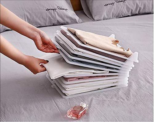 Heavy duty closet mess killer l foldable stackable folded t shirt clothing organizer l fold sort laundry system l for drawers dresser shelves suitcase wardrobe cabinets l large jeans pants pack of 5