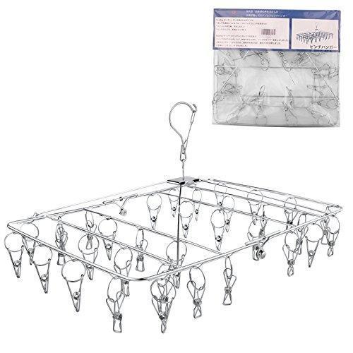 Best seller  rosefray laundry clothesline hanging rack for drying sturdy 34 clips collapsible clothes drying rack great to hang in a closet on a shower rod and outside on a patio or deck