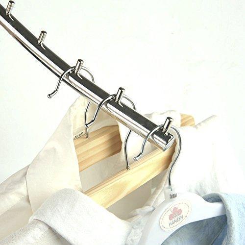 Discover the best catanexus folding wall mounted clothes hanger rack clothes hook stainless steel with swing arm holder clothing hanging system closet storage organizer heavy duty drying rack with 5 hooks polished finish