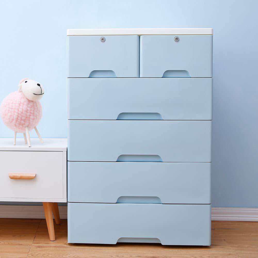 Discover the best nafenai 5 drawer kids storage cabinet home storage drawers with lock wheel plastic bedroom storage bin closet kids toy box clothes storage cabinet
