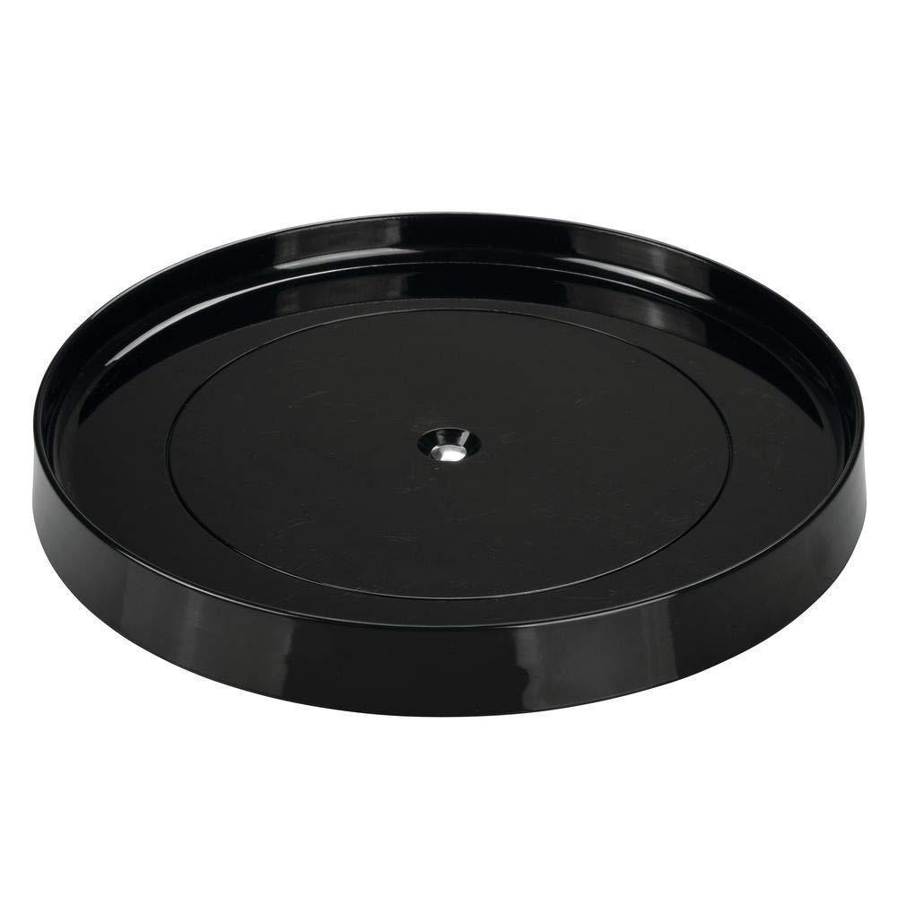Shop for mdesign plastic spinning lazy susan turntable tray container for desktop drawer closet rotating organizer for home office supplies erasers colored pencils 11 25 round 2 pack black