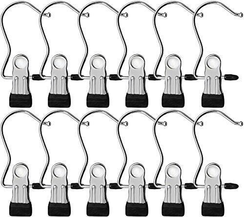 Products yclove 20 pack laundry hook boot clips hanger clips hold hanging clothes pins hooks portable stainless steel home travel hangers clips heavy duty closet organizer hangers pants shoes towel socks hats