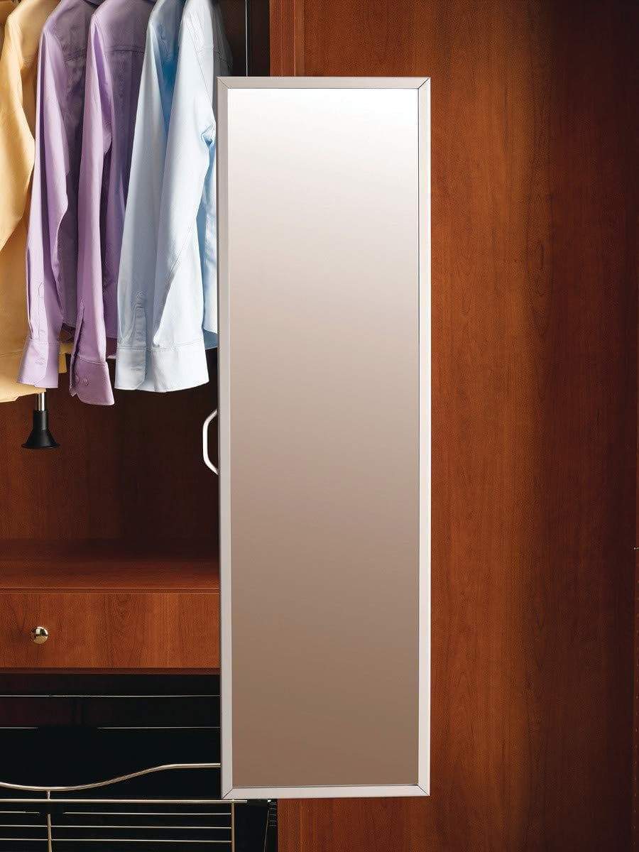 New rev a shelf pullout closet mirror satin nickel