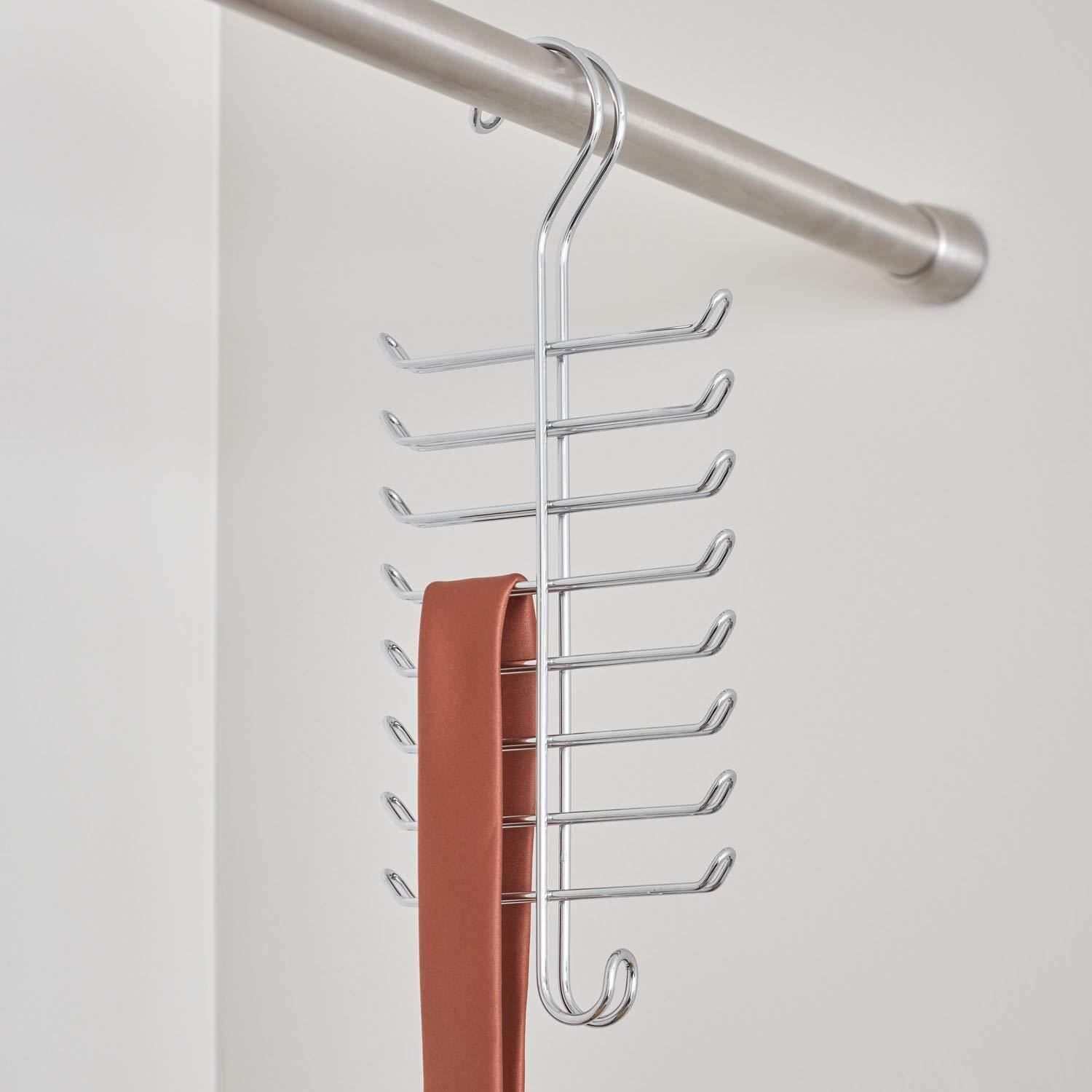 Budget friendly interdesign classico vertical closet organizer rack for ties belts chrome 06560