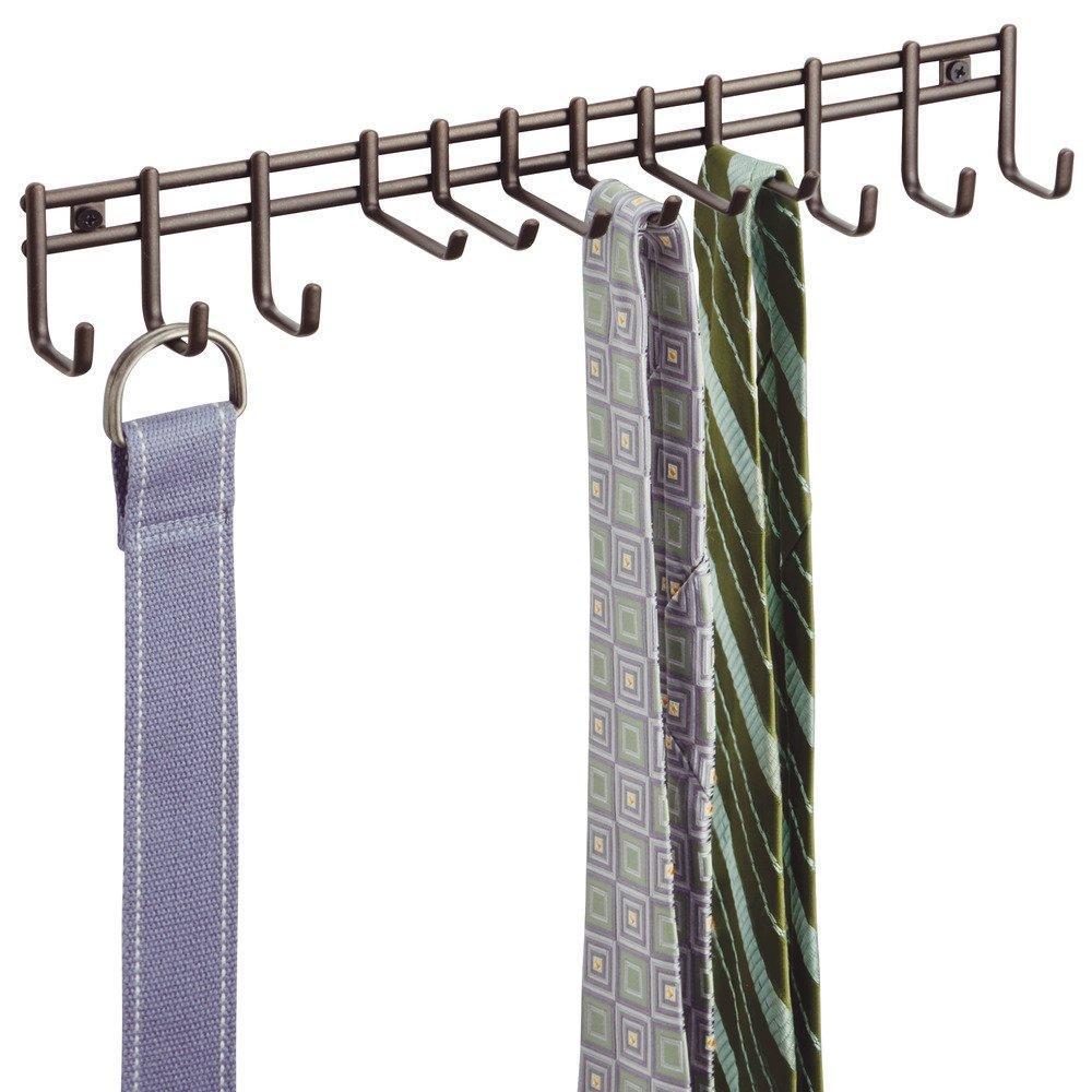 Top rated interdesign axis wall mount closet organizer rack for ties belts bronze