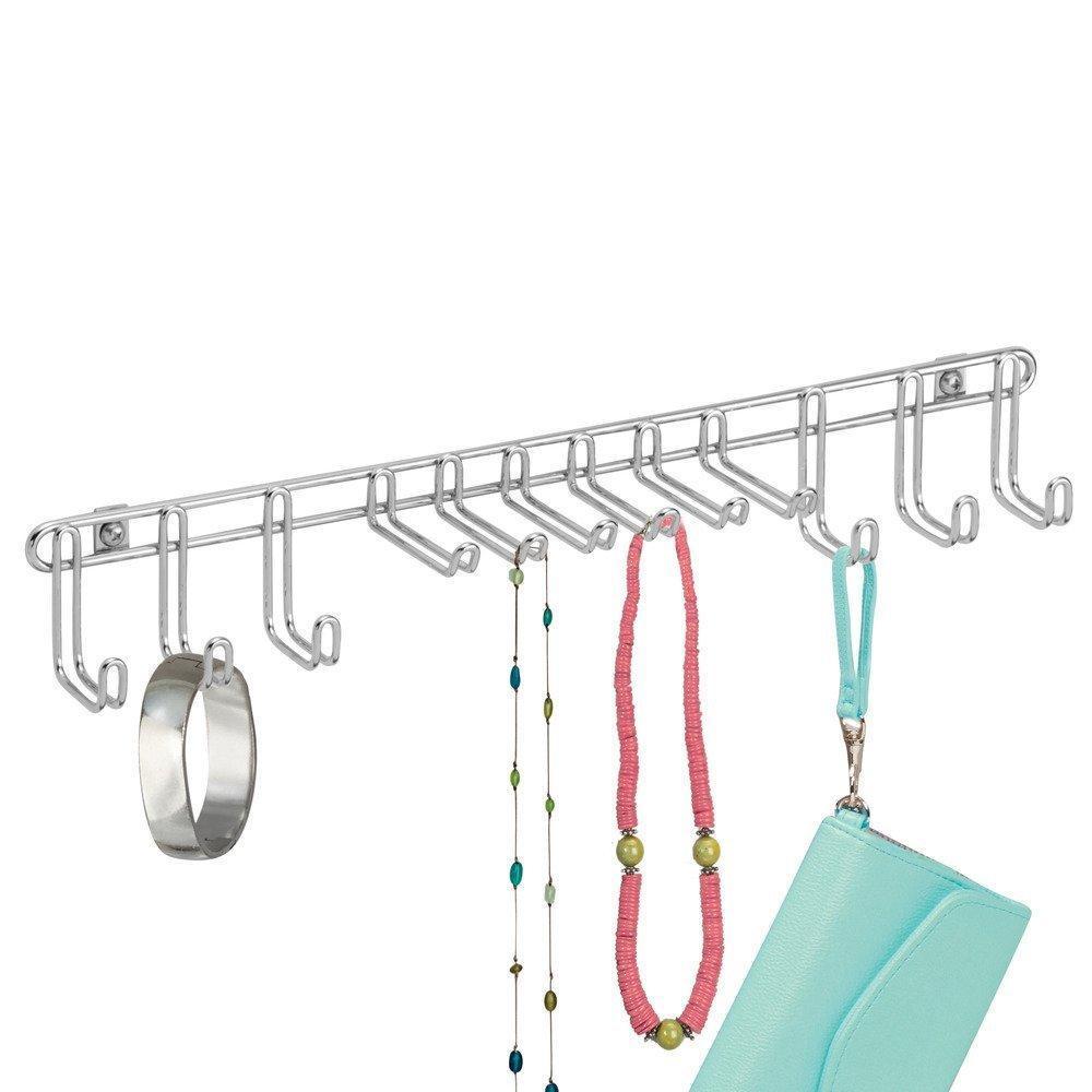 Best interdesign classico wall mount closet organizer rack for ties belts chrome