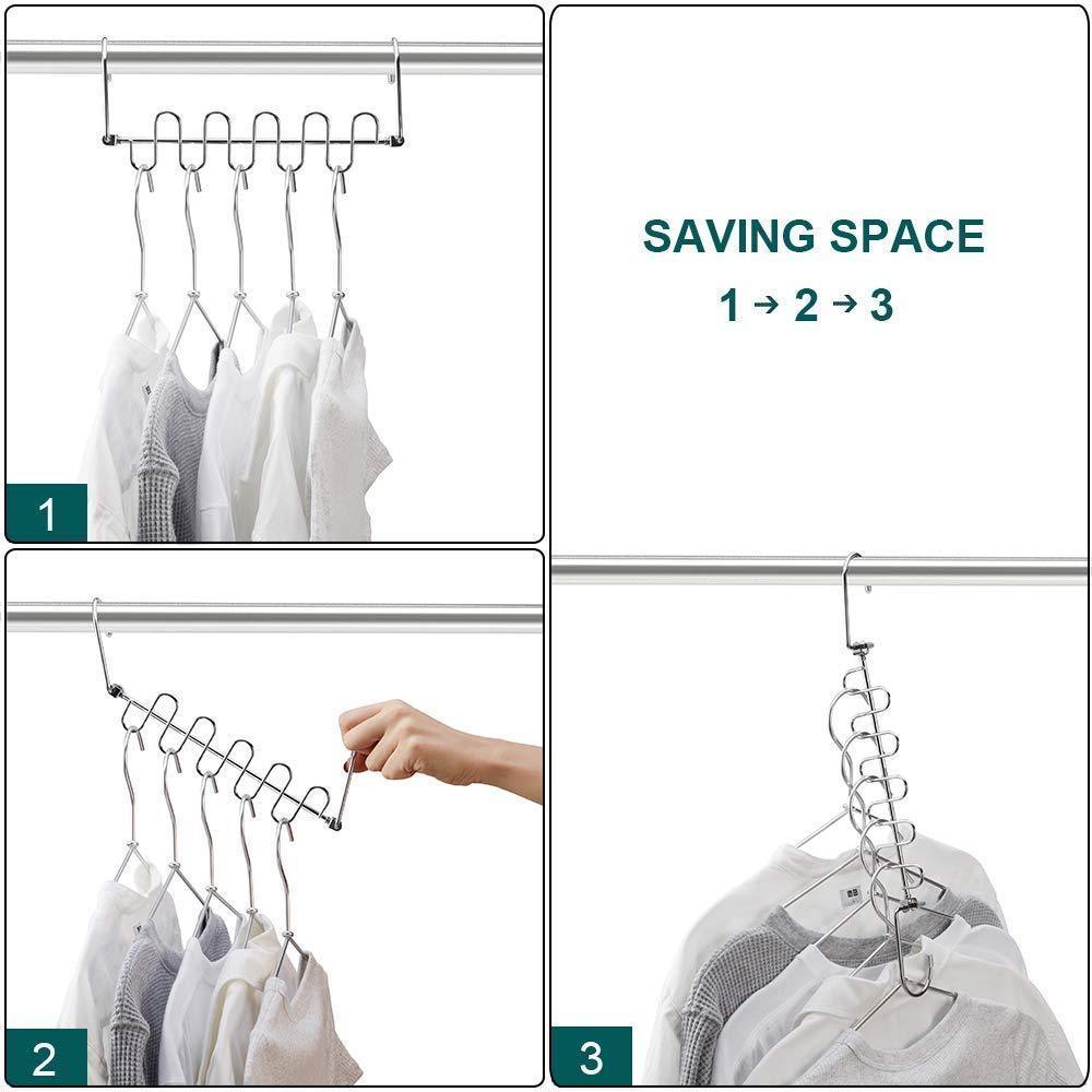 Select nice meetu space saving hangers magic wonder cloth hanger metal closet organizer for closet wardrobe closet organization closet system pack of 20