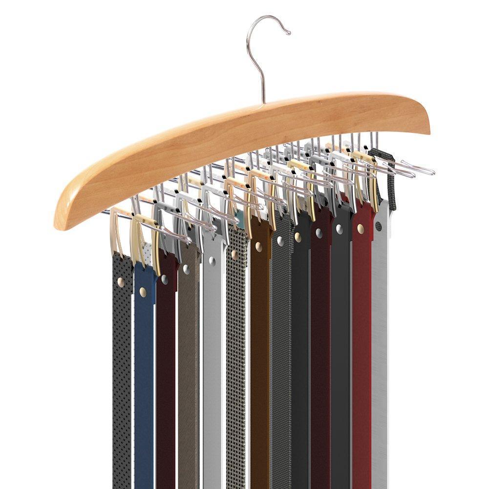On amazon ezoware 2 pack belt hangers adjustable 24 tie belt scarf racks holder hook hanger for closet organizer storage beige