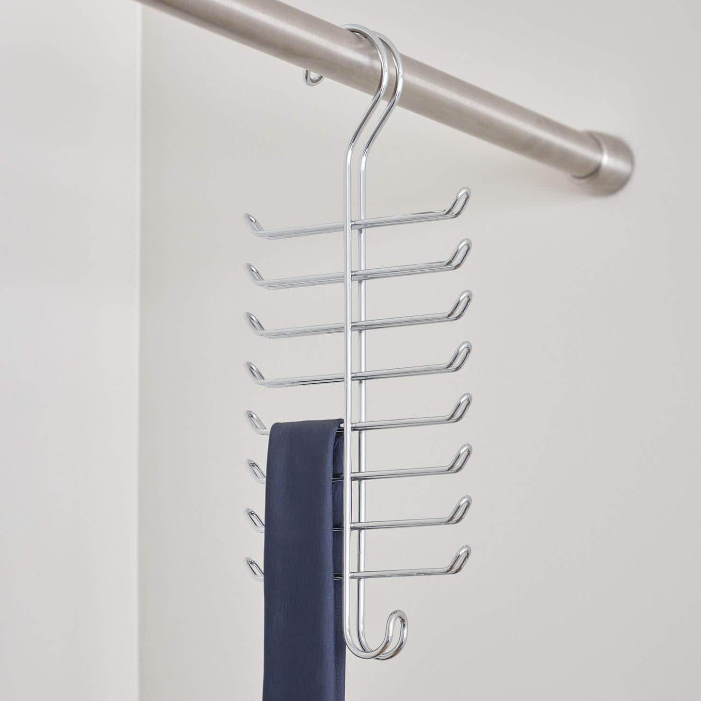 Buy interdesign classico vertical closet organizer rack for ties belts chrome 06560