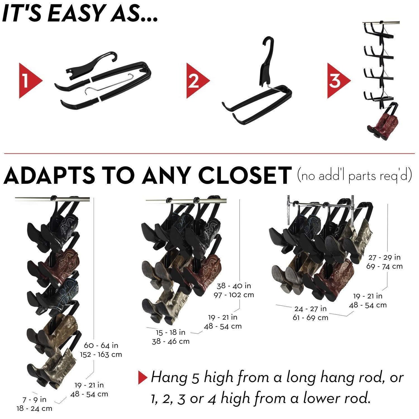 Exclusive boot butler boot storage rack as seen on rachael ray clean up your closet floor with hanging boot storage easy to assemble built to last 5 pair hanger organizer shaper tree