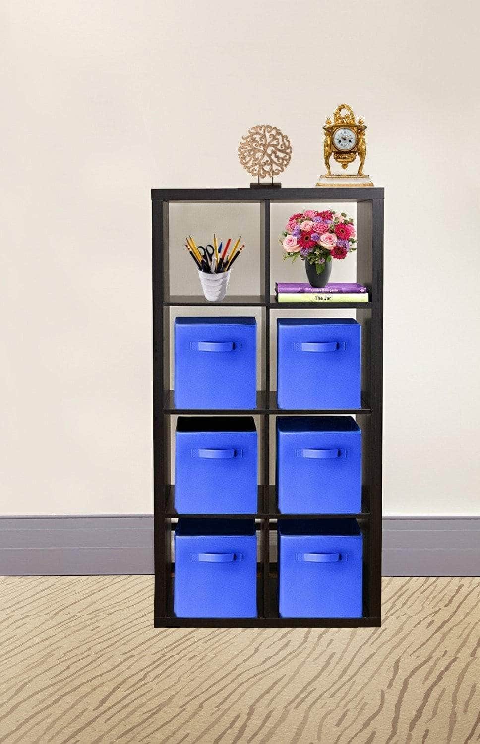 Top 30 pack blue storage cubes with two handles shelves baskets bins containers home decorative closet organizer household fabric cloth collapsible box toys storages drawer blue 30 pack